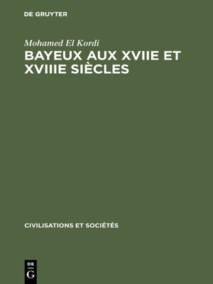 cover image of Bayeux aux XVIIe et XVIIIe siècles